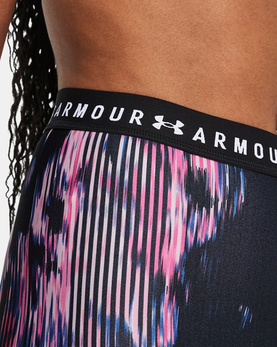 Short cycliste HeatGear® Armour imprimé pour femme, Pink, pdpMainDesktop image number 3